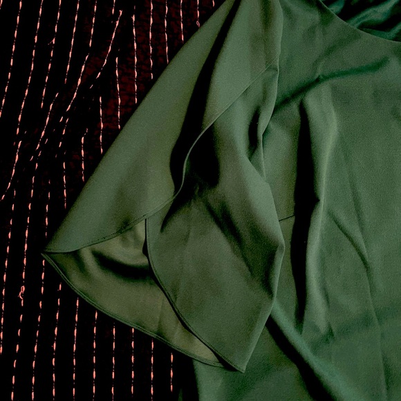 Green Flutter Sleeve Dress - Picture 4 of 5